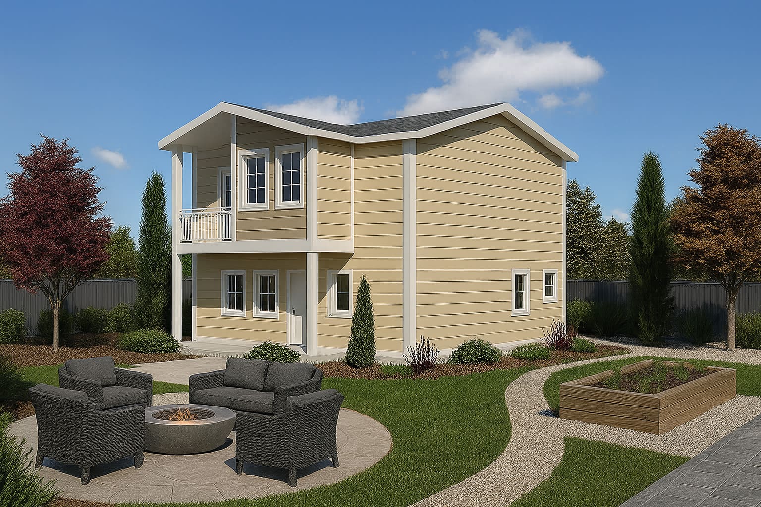 Casă pe structură metalică 124 mp – Model S13 - P + 1 Elitestruct